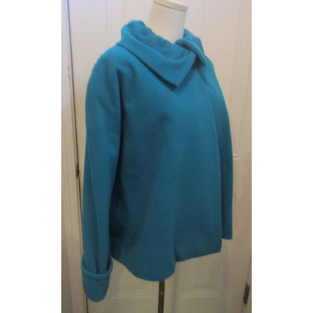 Vintage Mr Jax Wool Cashmere Jacket Womens XL Teal Blue Made Canada - Picture 7 of 11
